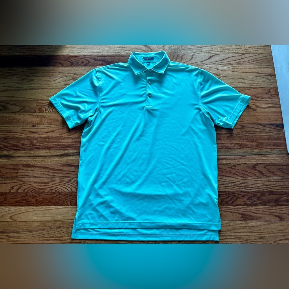 Peter Millar Bright Blue Summer Comfort Performance Polo Shirt - Medium
